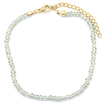 Armband glass beads - Grijs