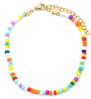 Armband glass beads - Multi 