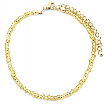 Armband glass beads - Goud (1)
