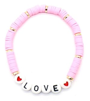 Katsuki armband love - roze