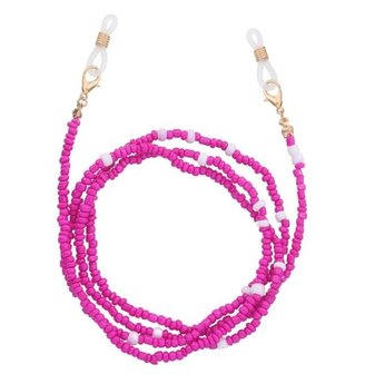 Brillenkoordje beads - Roze