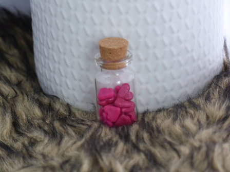 Handmade gift - Bottle of love pink