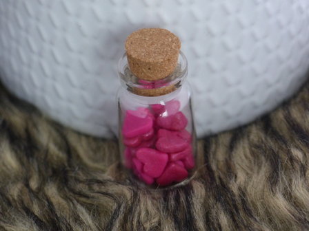 Handmade gift - Bottle of love pink