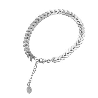 Armband chevron - Zilver