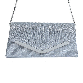 Gala tasje/clutch V - Zilver