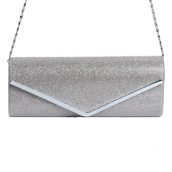 Gala tasje/clutch Big V - Champagne