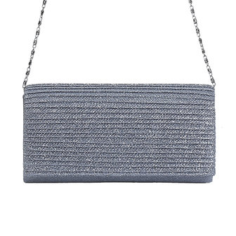 Gala tasje/clutch glitter - Zilver