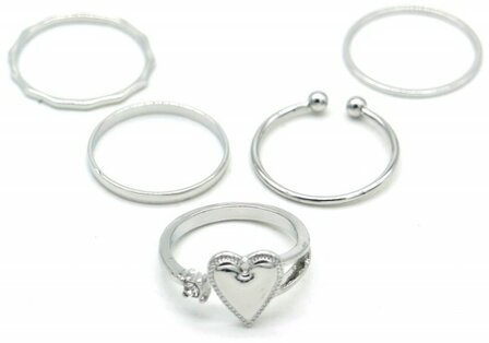 Ringen set love - Maat 16