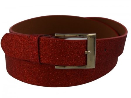 Riem glitter - Rood