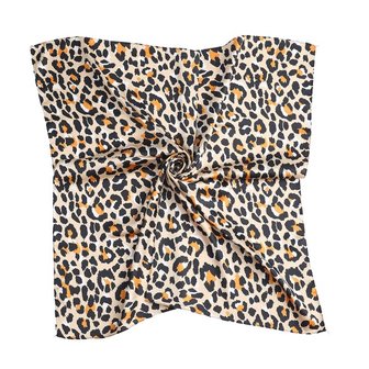 Silky feel sjaal leopard - Beige