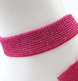 Sokken transparant glitter - Roze