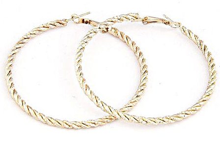 Creolen twisted   6 CM - GOUD