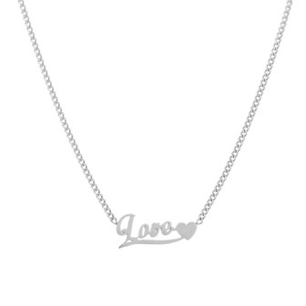 Ketting love - Zilver