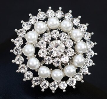 Broche rond - strass