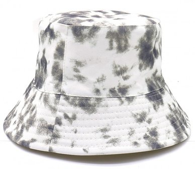 Bucket hat grijs wit