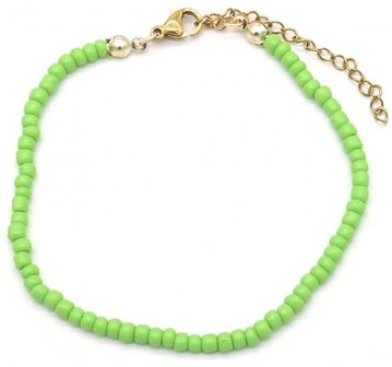 Armband glass beads - Groen