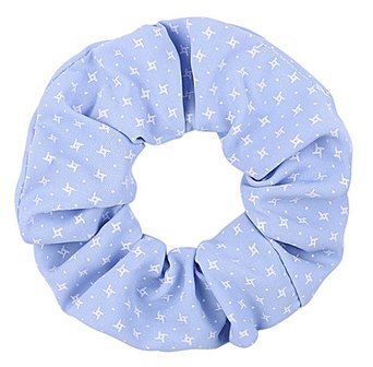 Scrunchie retro blauw