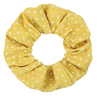 Scrunchie retro geel