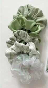 Scrunchie set groen