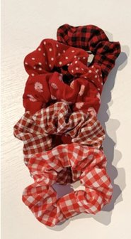 Scrunchie set rood