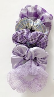 Set scrunchies - Paars