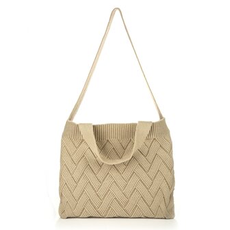 Gewoven shopper - Khaki