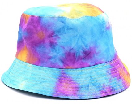  Bucket Hat Tie Dye - Blue/Yellow/Purple