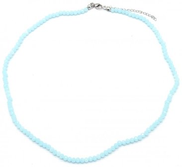 Ketting crystal beads - Blauw