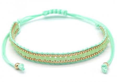 Armband crystal kralen - Groen