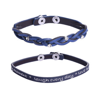 Armbanden set live/laugh/love - Blauw