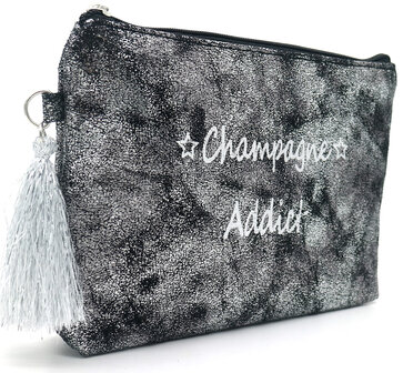 Make-up/Toilet tas champagne addict - Zwart