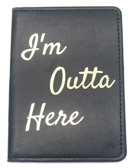 Passport case outta here - Black