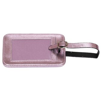 Bagage label metallic - Roze