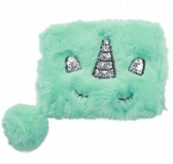 Portemonnee fluffy unicorn - Groen