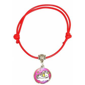 Armband eenhoorn - Rood