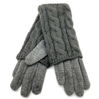 Handschoenen knitted -  Grijs