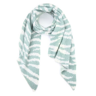 Sjaal  zebra - mint
