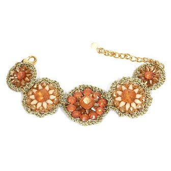 Armband gypsy bling - oranje