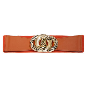 elastische taille riem - Oranje/ Maat  M/L