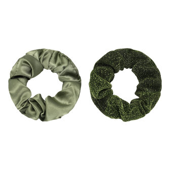 Scrunchie set glitter - Green