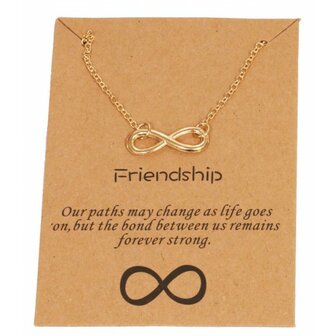 Giftcard met ketting  friendship - Gold