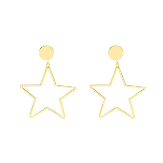 Oorbellen shiny stars - Goud