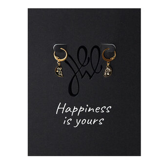 Gift card Stainless steel earrings - enjoy life - Gold