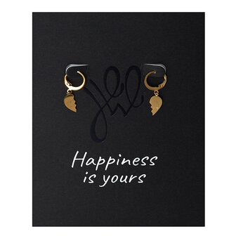 Gift card Stainless steel earrings - mom my hero - Gold