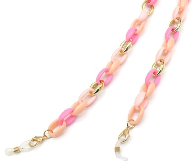 Brillenkoord collerfull chain - Roze