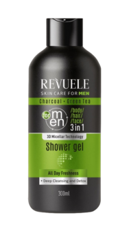 Revuele Charcoal &amp; Green Tea 3in1 Shower Gel