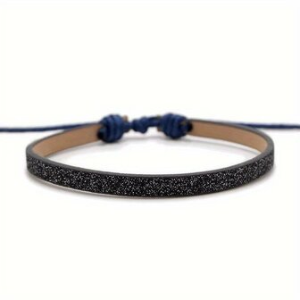 Armband glitter - Zwart