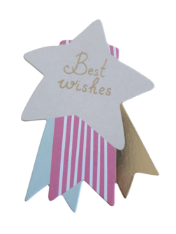 Cadeaukaartje &#039; best wishes&quot; 