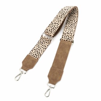 Tas riem / bag strap  cheetah - beige