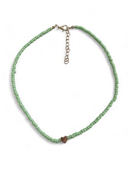 Ketting summer vibes heart - Groen